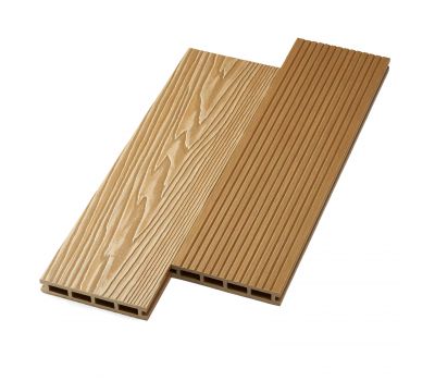 Террасная доска ДПК двусторонняя New 3D тиснение + вельвет Орех от производителя  NanoWood по цене 495 р Террасная доска ДПК двусторонняя New 3D тиснение + вельвет Орех от производителя  NanoWood по цене 495 р