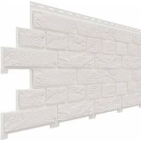 Цокольный сайдинг коллекция Кирпич Славянка - Белоснежный Цокольный сайдинг коллекция Кирпич Славянка - Белоснежный