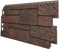 Фасадные панели (Цокольный Сайдинг) VOX Sandstone Темно-коричневый