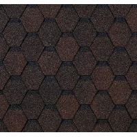 Гибкая черепица Шестигранник Коричневый