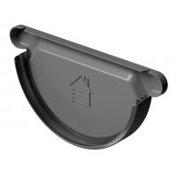 Заглушка желоба D125, ГРАФИТ (RAL 7024) Заглушка желоба D125, ГРАФИТ (RAL 7024)